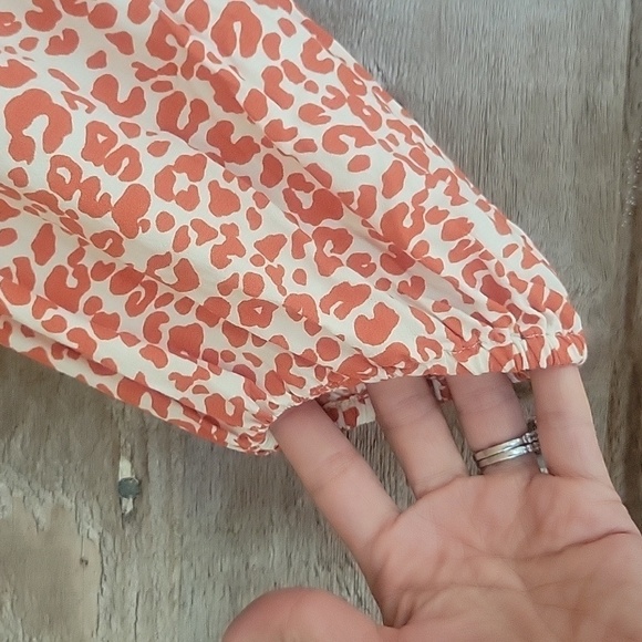 Loft XSmall Rust and Cream Leopard Print Dress - Picture 2 of 6
